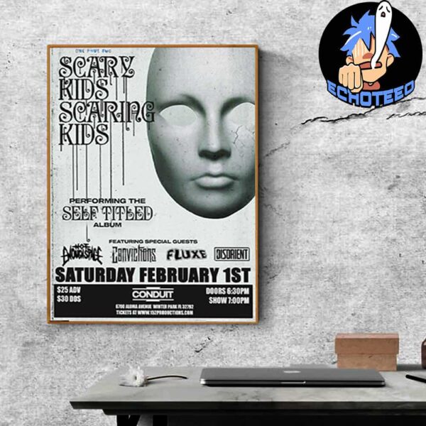 Scary Kids Scaring Kids Performing Self Titled Album Shows On Feb 1st 2025 At 6700 Aloma Avenue Winter Park USA Home Decor Poster Canvas